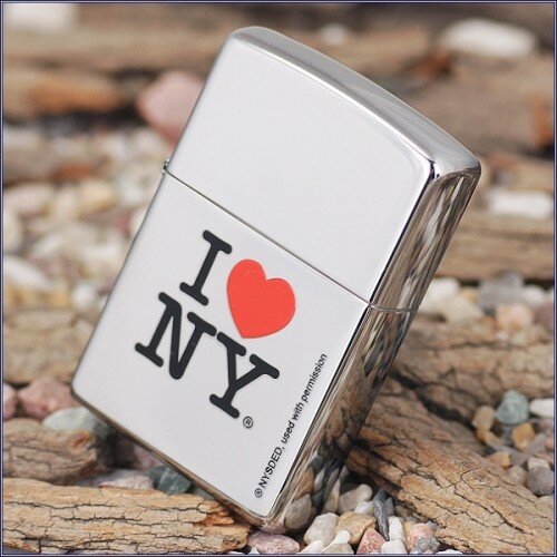 Зажигалка 250 Zippo I Love NY High Polish Chrome 24799