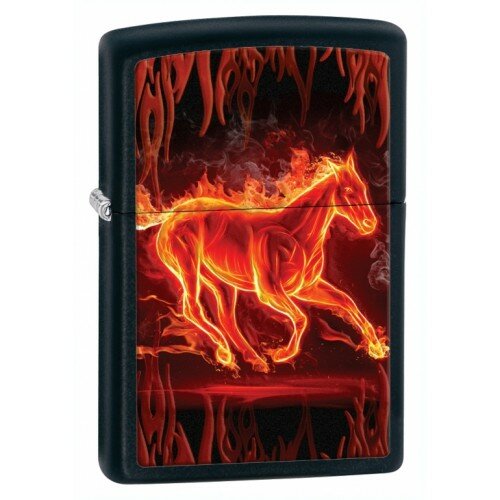 Зажигалка 218 Zippo Flaming Horse 28304