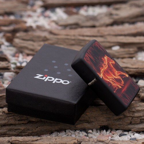 Зажигалка 218 Zippo Flaming Horse 28304