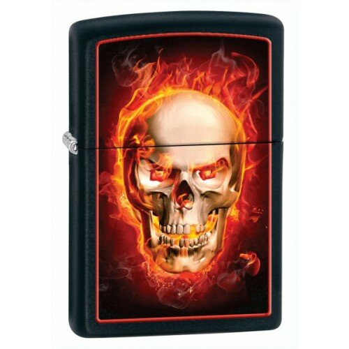 Зажигалка 218 Zippo Burning Skull 28307