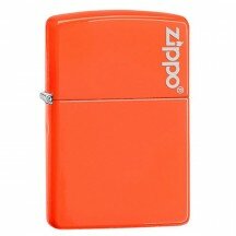 Зажигалка Zippo Reg Neon Orange Lighter Logo 28888 ZL