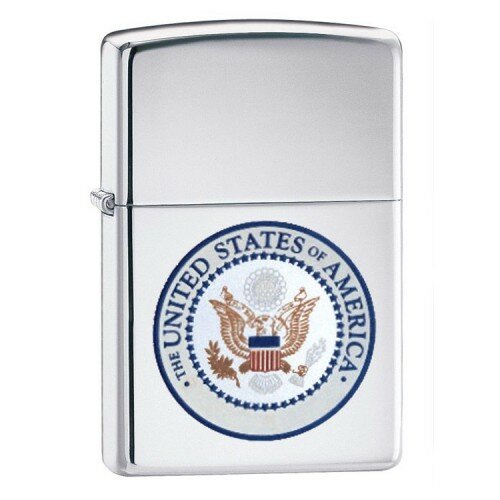 Зажигалка Zippo U.S. Seal High Brushed Chrome 24347