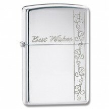 Зажигалка 250 Zippo Best Wishes High Polish Crome 24877