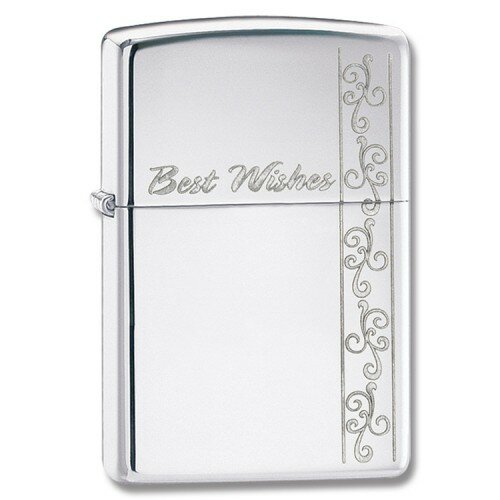 Зажигалка 250 Zippo Best Wishes High Polish Crome 24877