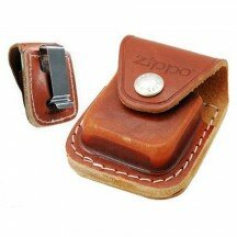 Чехол Zippo LPCB коричневый с клипсой